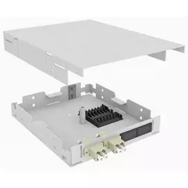 Кросс оптический настенный TopLAN КРНМ-Top-04LC/U-OM2-GY 4 LC адаптеров, многомодовый (50/125), укомплектованный