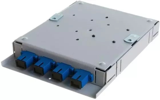 Кросс оптический настенный TopLAN КРНМ-Top-04SC/U-OM2-GY 4 SC адаптеров, многомодовый (50/125), укомплектованный