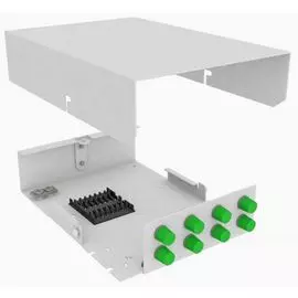 Кросс оптический настенный TopLAN КРНМ-Top-08FC/A-OS2-GY 8 FC/APC адаптеров, одномодовый, укомплектованный
