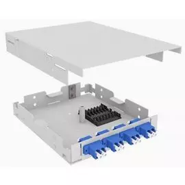 Кросс оптический настенный TopLAN КРНМ-Top-08LC/U-OS2-GY 8 LC/UPC адаптеров, одномодовый, укомплектованный