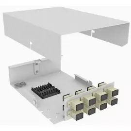 Кросс оптический настенный TopLAN КРНМ-Top-08SC/U-OM2-GY 8 SC адаптеров, многомодовый (50/125), укомплектованный