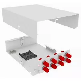 Кросс оптический настенный TopLAN КРНМ-Top-08ST/U-OS2-GY 8 ST/UPC адаптера, одномодовый, укомплектованный