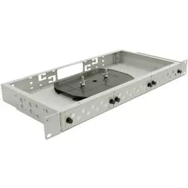 Кросс оптический стоечный 19" стационарный 1U TELCORD КСу-24-1U 24-FC/SM-24-FC/UPC-SM-2-КУ-GY 24 адаптера FC/SM, 24 пигтейла FC/UPC SM (OS2 9/125), 2