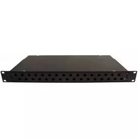 Кросс оптический стоечный 19" стационарный 1U TELCORD КСу-32-1U 32-FC/APC-32-FC/APC-SM-1-КУ-BK 32 адаптера FC/APC, 32 пигтейла FC/APC SM (OS2 9/125),