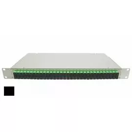 Кросс оптический стоечный 19" стационарный 1U TELCORD КСу-32-1U 32-SC/MM-32-SC/UPC-MM50(OM4)-1-КУ-BK 32 адаптера SC/MM, 32 пигтейла SC/UPC MM (ОМ4 50/