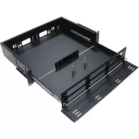 Кросс оптический стоечный 19" выдвижной 2U TELCORD КСв-П-48-2U-BK пустой, до 48 адаптеров SC(LCd), 2 кассеты КУ-01 на 32 сварных соединения, чёрный