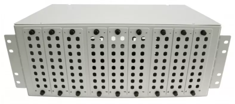 Кросс оптический стоечный 19" стационарный 4U TELCORD КСу-144-4U 144-SC/SM-144-SC/UPC-SM-5-КУ-GY 144