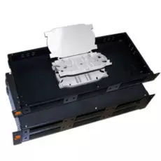 Кросс оптический стоечный Lanmaster LAN-FOBM-RM-6P 19'' на 6 адаптерных панелей, 2U, с 4-мя сплайс-кассетами