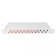 Кросс оптический стоечный NikoMax NMF-RP16FCUS2-WS-ES-1U-GY 19", 1U, 16*FC/UPC(16 одинарных FC/UPC адаптеров), SM 9/125 OS2, стальной, серый, (адаптер