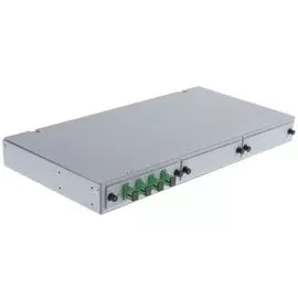 Кросс оптический стоечный TopLAN КРС-Top-1U-04SC/A-OS2-GY 19", 4 SC/APC адаптера, одномодовый, 1U, серый, укомплектованный