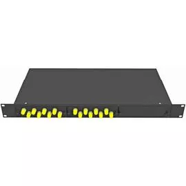 Кросс оптический стоечный TopLAN КРС-Top-1U-16ST/U-OM2-BK 19", 16 ST/UPC адаптера, многомодовый, 1U, черный, укомплектованный