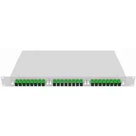 Кросс оптический стоечный TopLAN КРС-Top-1U-24SC/A-OS2-GY 19", 24 SC/APC адаптера, одномодовый, 1U, серый, укомплектованный