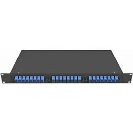 Кросс оптический стоечный TopLAN КРС-Top-1U-24SC/U-OS2-BK 19", 24 SC/UPC адаптера, одномодовый, 1U, черный, укомплектованный