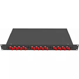 Кросс оптический стоечный TopLAN КРС-Top-1U-24ST/U-OS2-BK 19", 24 ST/UPC адаптера, одномодовый, 1U, черный, укомплектованный