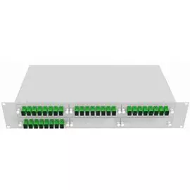 Кросс оптический стоечный TopLAN КРС-Top-2U-32SC/A-OS2-GY 19", 32 SC/APC адаптера, одномодовый, 2U, серый, укомплектованный