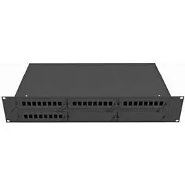 Кросс оптический стоечный TopLAN КРС-Top-2U-32SC/DLC-BK 19", 32 SC/DLC адаптера, 2U, черный