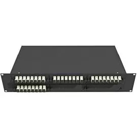 Кросс оптический стоечный TopLAN КРС-Top-2U-32SC/U-OM2-BK 19", 32 SC/UPC адаптеров, многомодовый (50/125), 2U, черный, укомплектованный