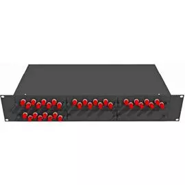 Кросс оптический стоечный TopLAN КРС-Top-2U-32ST/U-OS2-BK 19", 32 ST/UPC адаптера, одномодовый, 2U, черный, укомплектованный