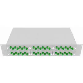 Кросс оптический стоечный TopLAN КРС-Top-2U-48FC/A-OS2-GY 19", 48 FC/APC адаптеров, одномодовый, 2U, серый, укомплектованный