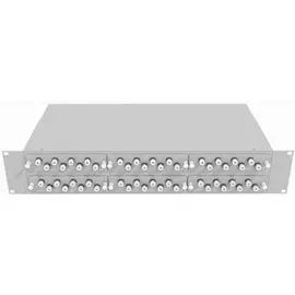 Кросс оптический стоечный TopLAN КРС-Top-2U-48FC/U-OM2-GY 19", 48 FC/UPC адаптеров, многомодовый (50/125), 2U, серый, укомплектованный