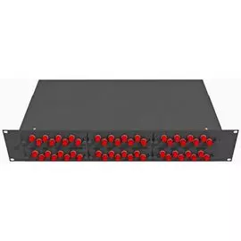 Кросс оптический стоечный TopLAN КРС-Top-2U-48FC/U-OS2-BK 19", 48 FC/UPC адаптеров, одномодовый, 2U, черный, укомплектованный