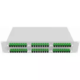 Кросс оптический стоечный TopLAN КРС-Top-2U-48SC/A-OS2-GY 19", 48 SC/APC адаптеров, одномодовый, 2U, серый, укомплектованный