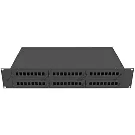 Кросс оптический стоечный TopLAN КРС-Top-2U-48SC/DLC-BK 19", 48 SC/DLC адаптеров, 2U, черный