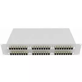Кросс оптический стоечный TopLAN КРС-Top-2U-48SC/U-OM2-GY 19", 48 SC/UPC адаптеров, многомодовый (50/125), 2U, серый, укомплектованный
