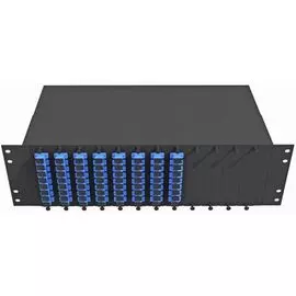 Кросс оптический стоечный TopLAN КРС-Top-3U-64SC/U-OS2-BK 19", 64 SC/UPC адаптеров, одномодовый, 3U, черный, укомплектованный