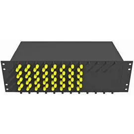 Кросс оптический стоечный TopLAN КРС-Top-3U-64ST/U-OM2-BK 19", 64 ST/UPC адаптеров, многомодовый (50/125), 3U, черный, укомплектованный