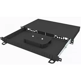 Кросс оптический стоечный TopLAN КРСв-Top-1U-08DSC/QLC-BK выдвижной 19", 8 DSC/QLC адаптера, 1U, черный