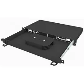Кросс оптический стоечный TopLAN КРСв-Top-1U-24DSC/QLC-BK выдвижной 19", 24 DSC/QLC адаптера, 1U, черный