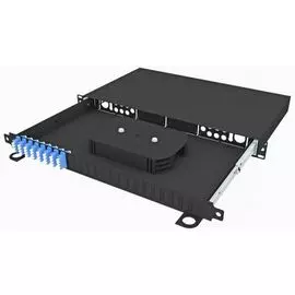 Кросс оптический стоечный TopLAN КРСв-Top-1U-32LC/U-OS2-BK выдвижной 19", 32 LC/UPC адаптера, одномодовый, 1U, черный, укомплектованный