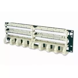 Кросс-панель Eurolan 28D-U5-2HWT типа 110, кат. 5е, 19", 3U, 200 пар