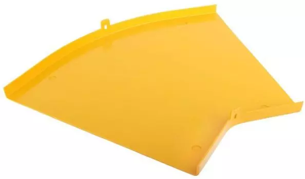 Крышка Lanmaster LAN-OT240-HC45C горизонтального поворота 45° оптического лотка 240 мм, желтая