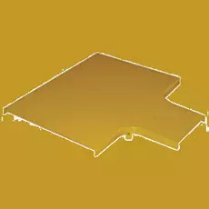 Крышка Lanmaster LAN-OT240-HT120C для горизонтального отвода с лотка 240 мм на лоток 120 мм, желтая