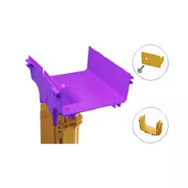 Крышка Lanmaster LAN-OT240-VT120C для вертикального отвода с лотка 240 мм на лоток 120 мм, желтая