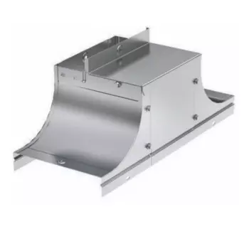 Крышка - ответвитель, вверх, плоская DKC 37332KZL осн. 100 мм, сталь, цинк-ламель, "S5 Combitech"