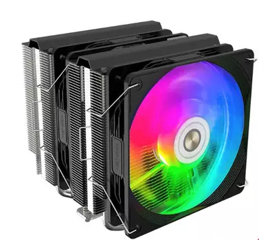 Кулер ALSEYE N600B-DT-HY LGA 115x/1200/1356/1366/1700/2011/2011-3/2066/AM3/4/5 (2*120mm fan, 800-1800rpm, 31.18-73.92CFM, 250W TDP, RGB)