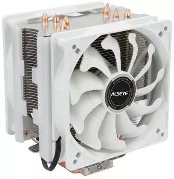 Кулер ALSEYE S120D-W LGA775/115x/1151/1151-v2/1200/1366/1700/2011/2011-3/AM2/+/AM3/+/AM4/FM1/FM2/+ (white, 2*120fan, TDP 135W, 4-pin PWM, RTL)
