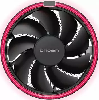 Кулер Crown CM-1150PWM RED v2 CM000003666 LGA115x/1200/1700/AM4/AM5 (125mm, 1000-1800rpm, 57CFM, 26.3dBa, TDP 115W)