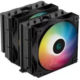 Кулер Deepcool AG620 BK ARGB LGA2066/2011-v3/2011/1700/1200/115x/AM5/AM4 (2*120mm fan, 300-1850rpm, 67.88 CFM, 29.4dBA, 4-pin PWM) RET
