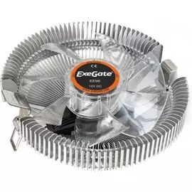 Кулер Exegate EE90 EX286149RUS LGA775/1150/1151/1155/1156/1200/AM2/AM2+/AM3/AM3+/AM4/FM1/FM2/754/939/940 (Al, fan 90mm, 2200rpm, 3pin, 22dBA, TDP 75W)