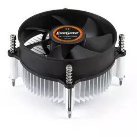 Кулер Exegate EK-11508-PWM EX286141RUS LGA775/1150/1151/1155/1156 (Al, 90mm fan, 1200-2600rpm, 48CFM, 17-23.5dBA, 4 pin, TDP 75W) Retail color box