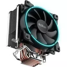 Кулер PCCooler GI-X5B S775/115X/AM2/AM3/AM4 (TDP 160W, вент-р 120мм с PWM, Blue LED FAN, 5 тепловых трубок 6мм, 1000-1800RPM, 26.5dBa, 65 CFM)