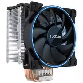 Кулер PCCooler GI-X5B V2 S775/115X/20XX/AM2/AM3/AM4 (24 шт/кор, TDP 160W, вент-р 120мм с PWM, Blue LED FAN, 5 тепловых трубок 6мм, 1000-1800RPM, 26.5d