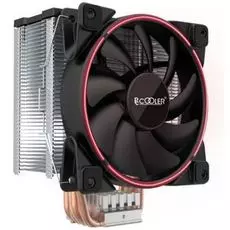 Кулер PCCooler GI-X5R V2 S775/115X/20XX/AM2/AM3/AM4 ( TDP 160W, вент-р 120мм с PWM, Red LED FAN, 5 тепловых трубок 6мм, 1000-1800RPM, 26.5dBa)