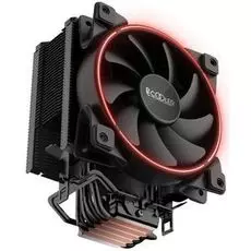 Кулер PCCooler GI-X6R S775/115X/AM2/AM3/AM4 (TDP 160W, вент-р 120мм с PWM, Red LED FAN, 5 тепловых трубок 6мм, 1000-1800RPM, 26.5dBa, 65 CFM)