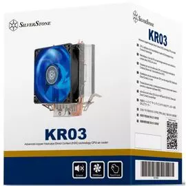 Кулер SilverStone KR03 LGA775/115x/1200/1366/AM4/AM3/AM2/FM2/FM1 (al+cu, 92mm fan, 2000rpm, 32.44CFM, 23dBA, 3-pin)