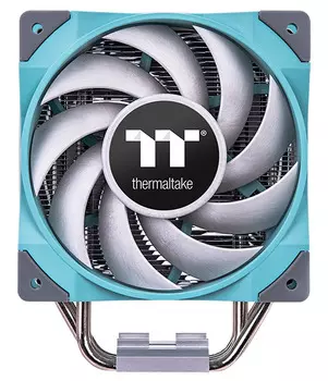 Кулер Thermaltake TOUGHAIR 510 Turquoise LGA1700/1200/115x/AM5/AM4/AM3+/AM3/AM2+/AM2/FM2/FM1 (2*120mm fan, 500-2000rpm, 58.35CFM, 23.6dBA, 180W TDP, 4